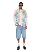 Mens Allday Biggie Ls Tee Ice Quartz Oversized Tees - Pink