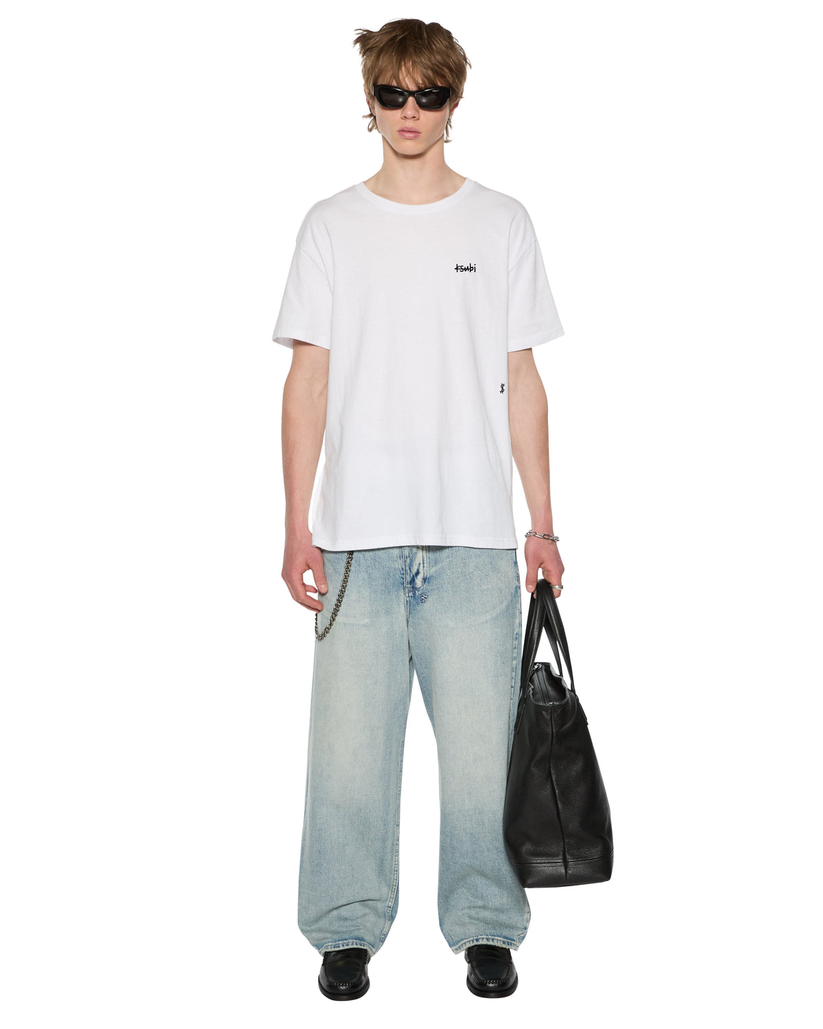 Mens All Day Biggie Ss Tee White Oversized Tees - White