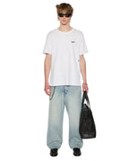 Mens All Day Biggie Ss Tee White Oversized Tees - White