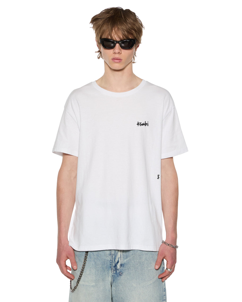 Mens All Day Biggie Ss Tee White Oversized Tees - White