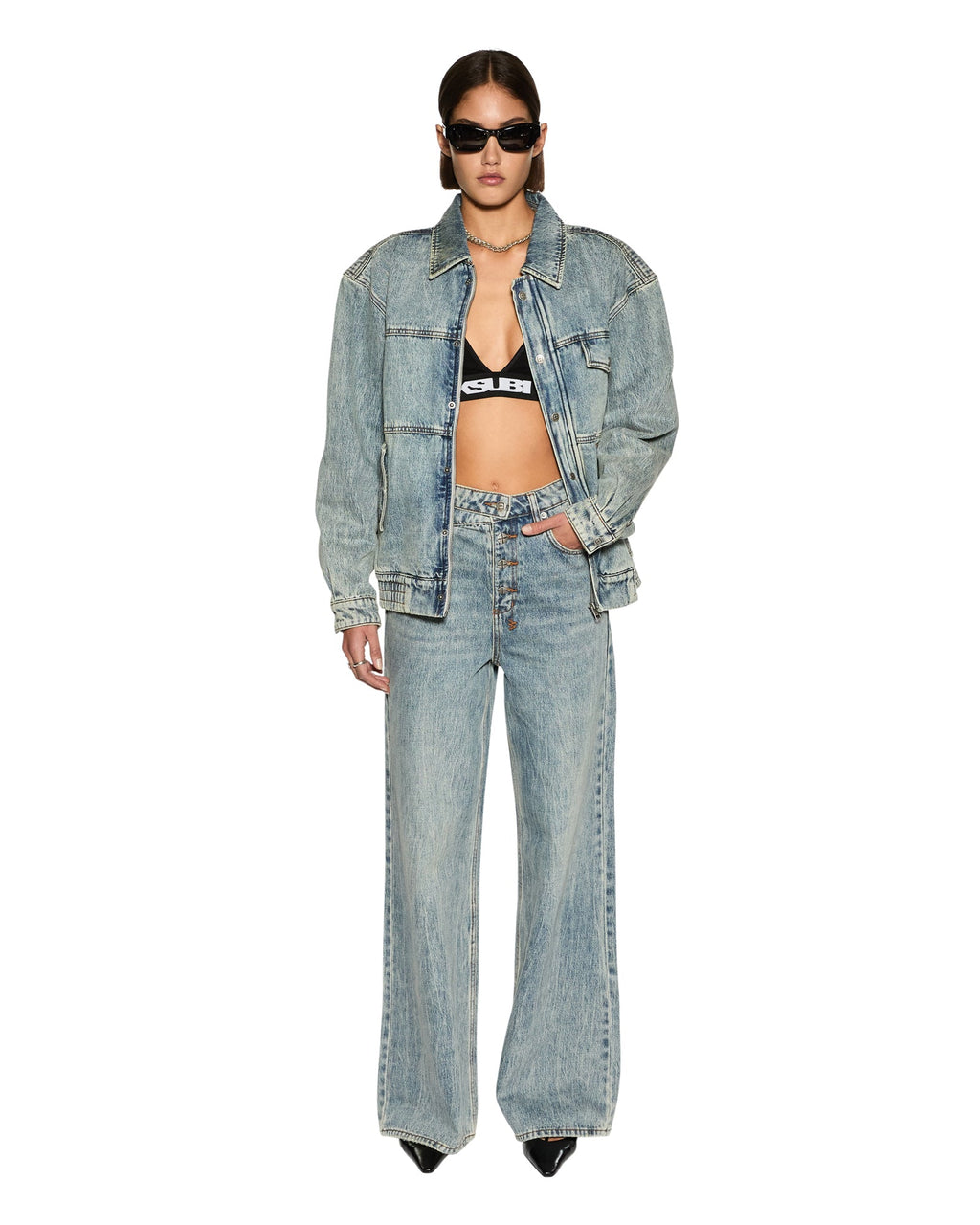 Womens Detached Jean Youth Relaxed Denim Jeans - Denim