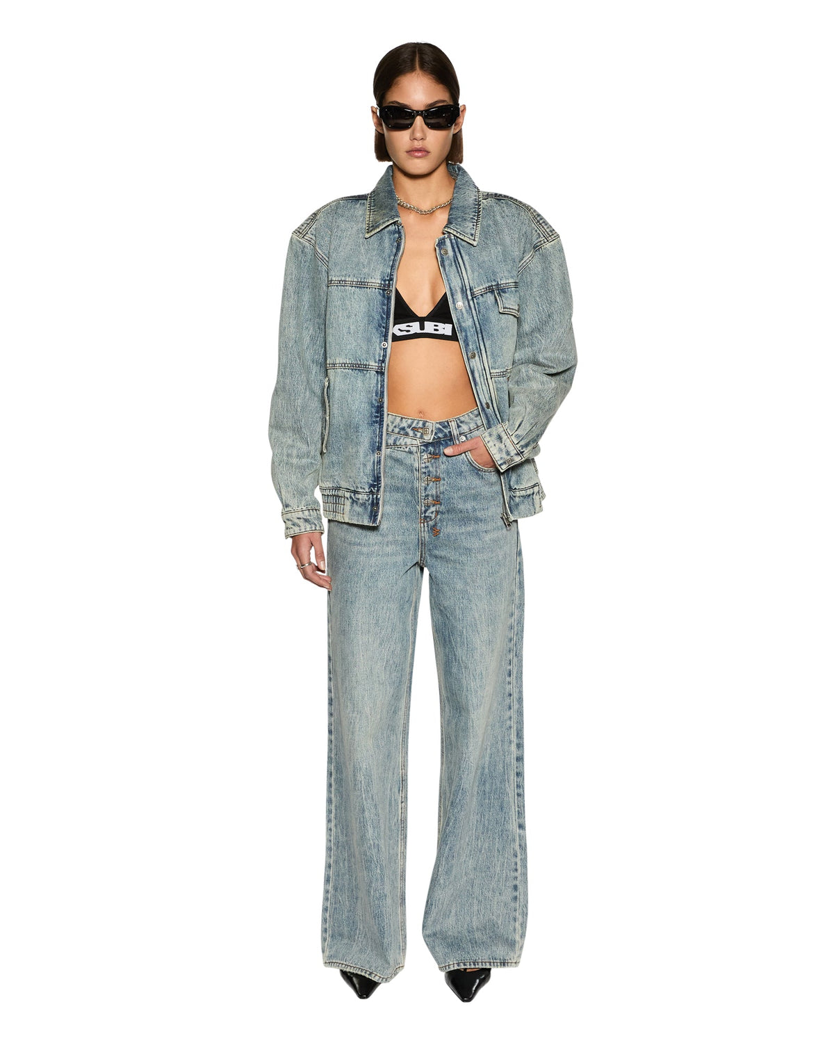 Womens Detached Jean Youth Relaxed Denim Jeans - Denim