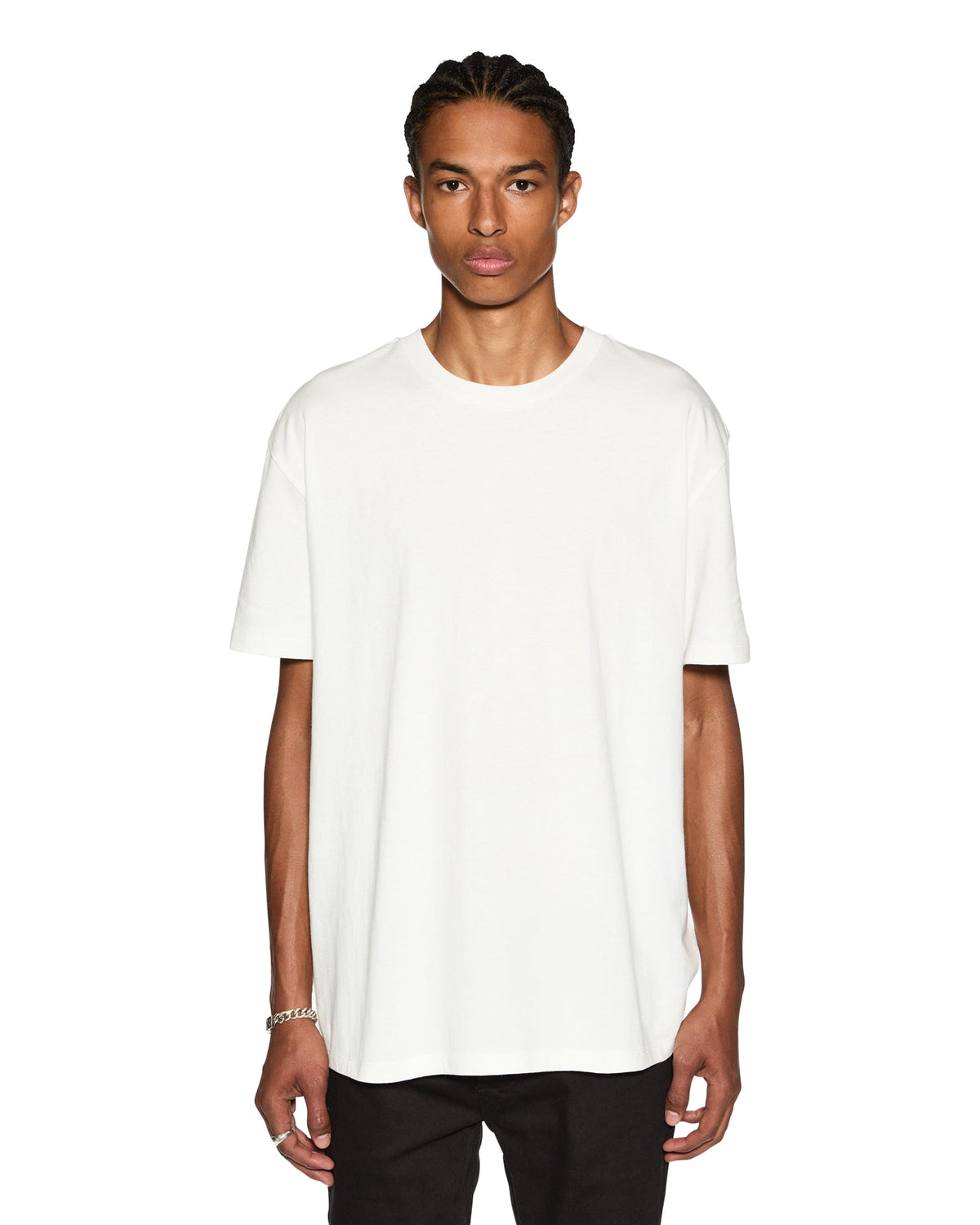 Mens Biggie Ss Tee Worn In White Oversized Tees - White