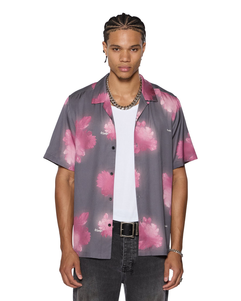 Mens Cursed Resort Ss Shirt Black Regular Shirts - Black