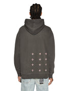 Mens Dug Out Biggie Hoodie Faded Black Oversized Fleece - Black