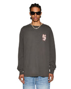 Mens Dug Out Biggie Ls Tee Faded Black Oversized Tees - Black