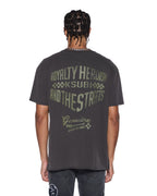 Mens Garage Biggie Ss Tee Faded Black Oversized Tees - Black
