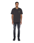 Mens Garage Biggie Ss Tee Faded Black Oversized Tees - Black