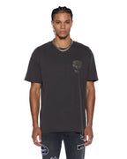 Mens Garage Biggie Ss Tee Faded Black Oversized Tees - Black
