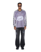 Mens Garage Ls Moto Jersey Moss Black Regular Shirts - Black