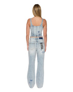 Womens Gigi Bustier Klassic Kraftwerk Fitted Fashion Tops - Denim