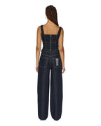 Womens Hera Bustier Zenith Pop Fitted Fashion Tops - Denim