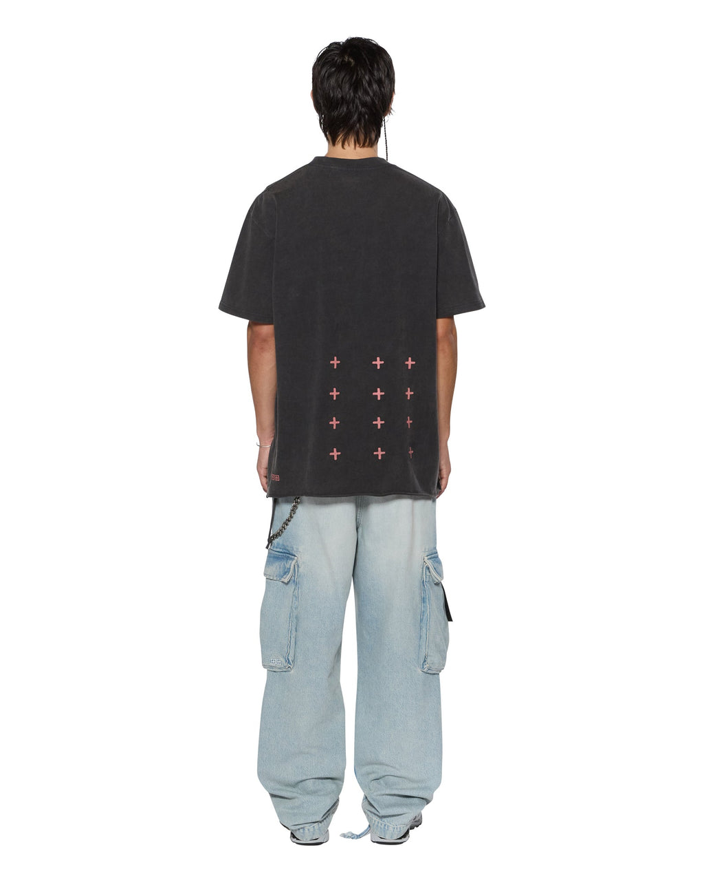 Mens Island Biggie Ss Tee Faded Black Oversized Tees - Black