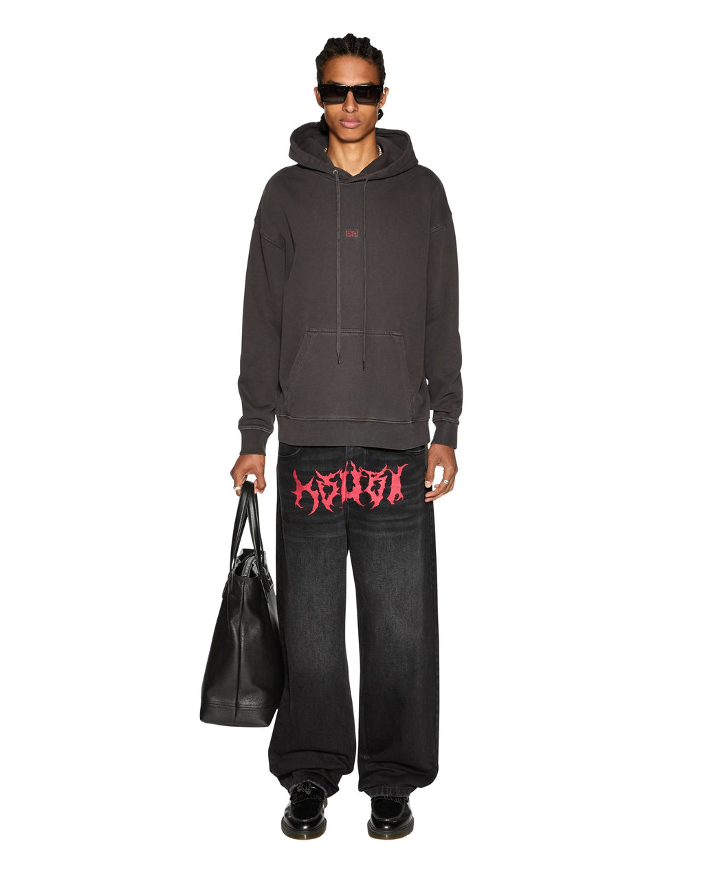 Mens Maxx Sabbath Black Baggy Denim Jeans - Black