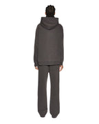 Mens Inverted Biggie Hoodie Faded Black Oversized Fleece - Black