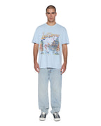 Mens Last Summer Biggie Ss Tee Blue Mist Oversized Tees - Blue
