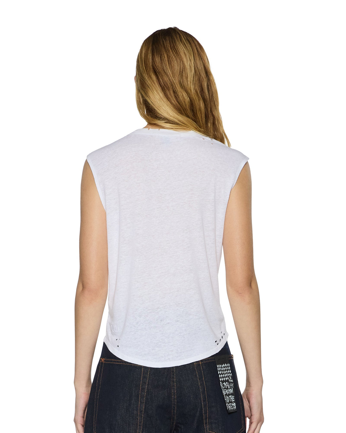 Womens Motor Oil Moss Tank White Regular Fashion Tops - White