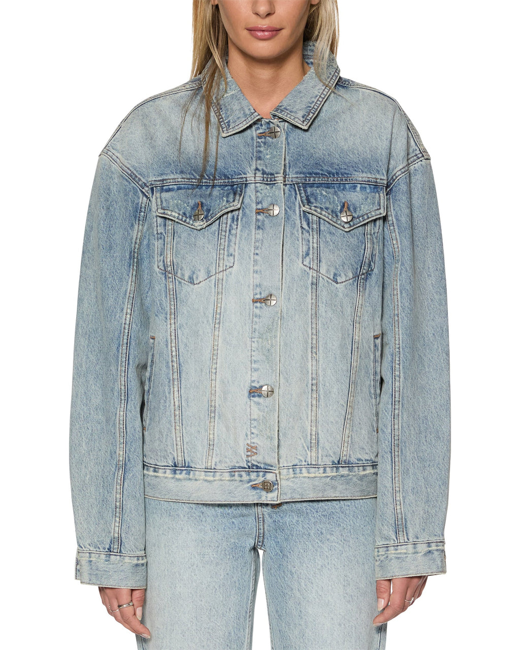 Womens Oversized Jacket Karma Oversized Jackets - Denim