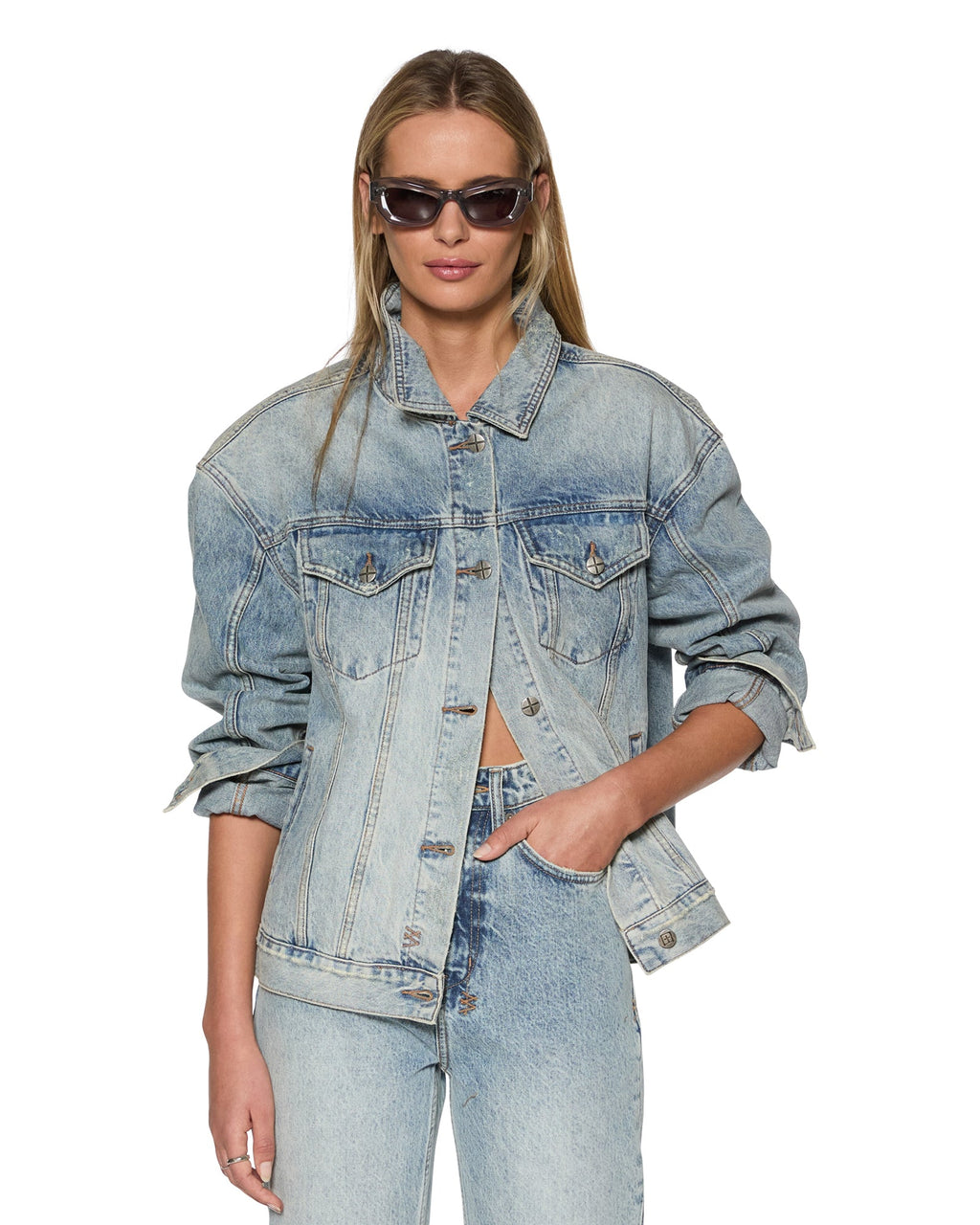 Womens Oversized Jacket Karma Oversized Jackets - Denim
