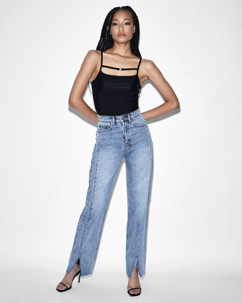 Womens Playback Lifetime Panel Straight Denim Jeans - Denim