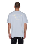 Mens Salud Biggie Ss Tee Blue Mist Oversized Tees - Blue
