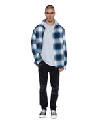 Mens Salud Biggie Ss Tee Blue Mist Oversized Tees - Blue