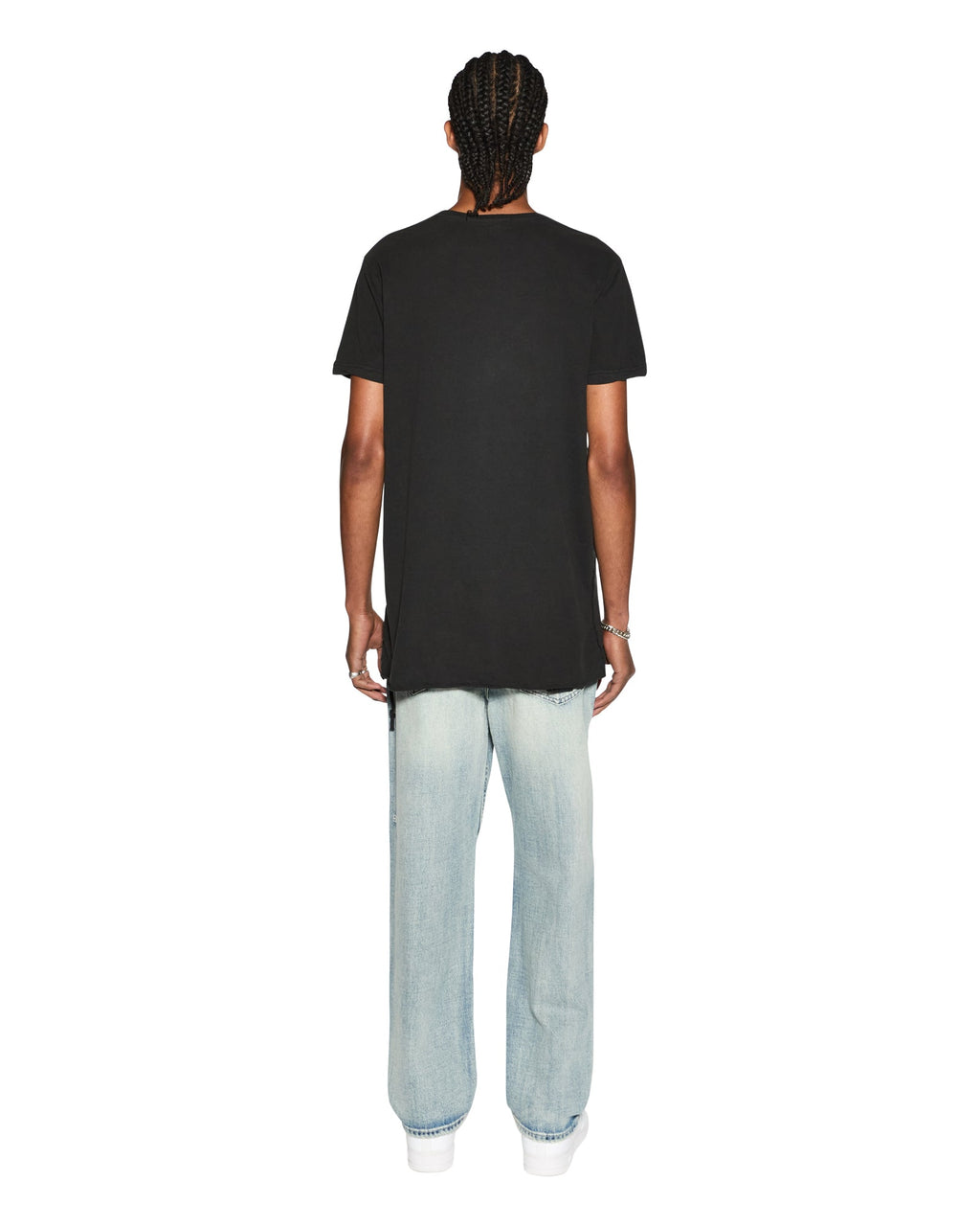 Mens Seeing Lines Ss Tee Black Fitted Tees - Black