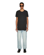 Mens Seeing Lines Ss Tee Black Fitted Tees - Black