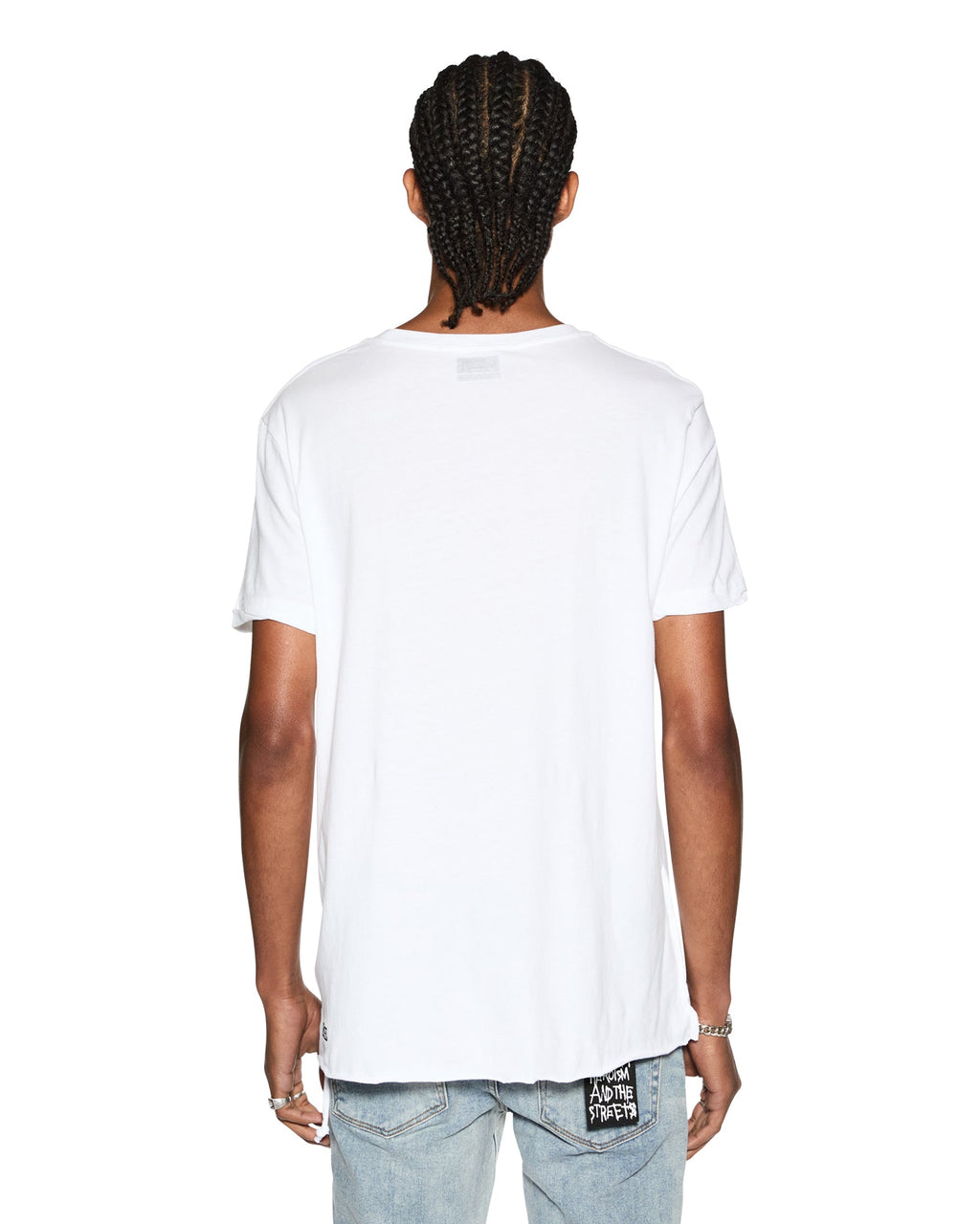 Mens Seeing Lines Ss Tee White Fitted Tees - White