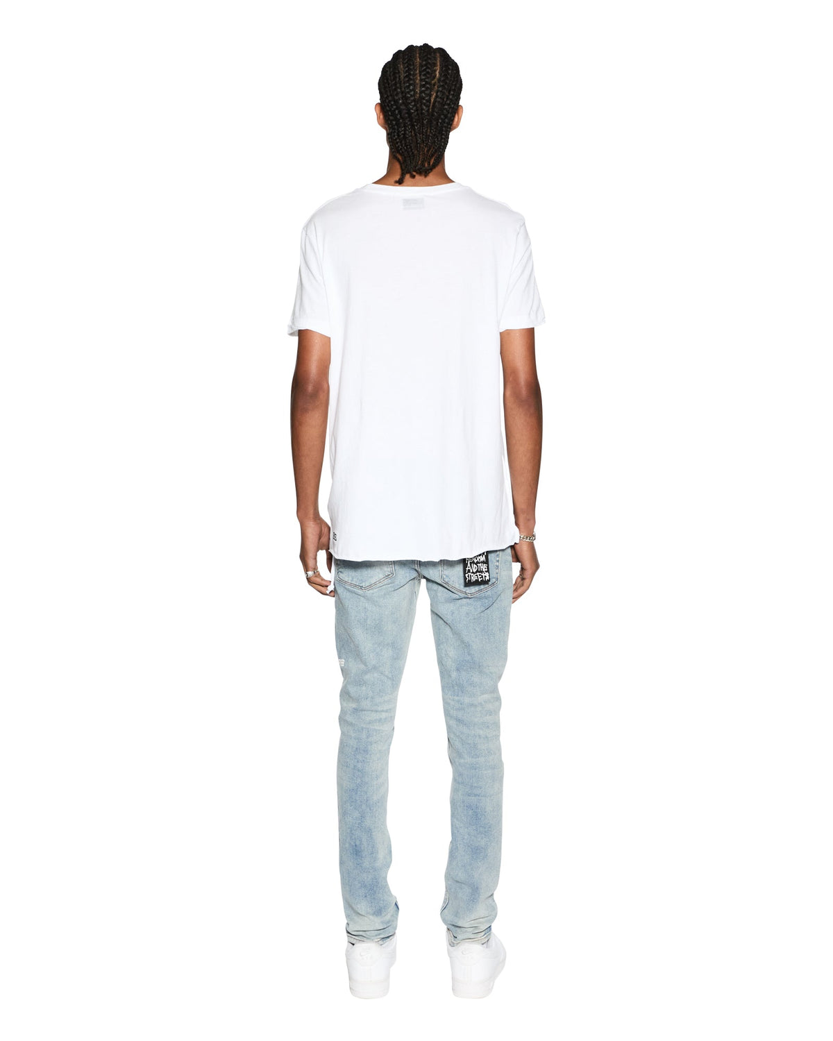 Mens Seeing Lines Ss Tee White Fitted Tees - White