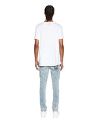 Mens Seeing Lines Ss Tee White Fitted Tees - White