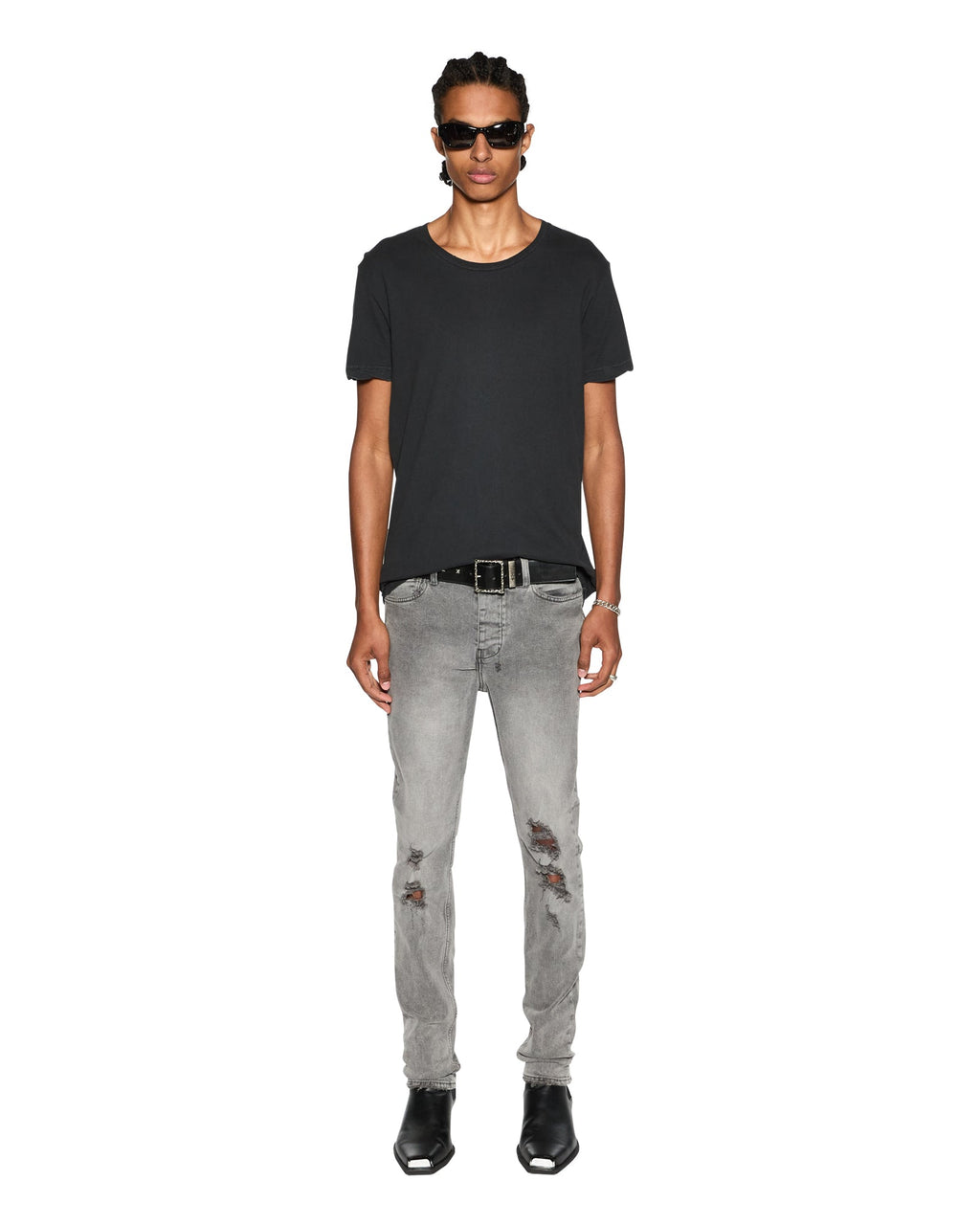 Mens Sioux Ss Tee Black Fitted Tees - Black