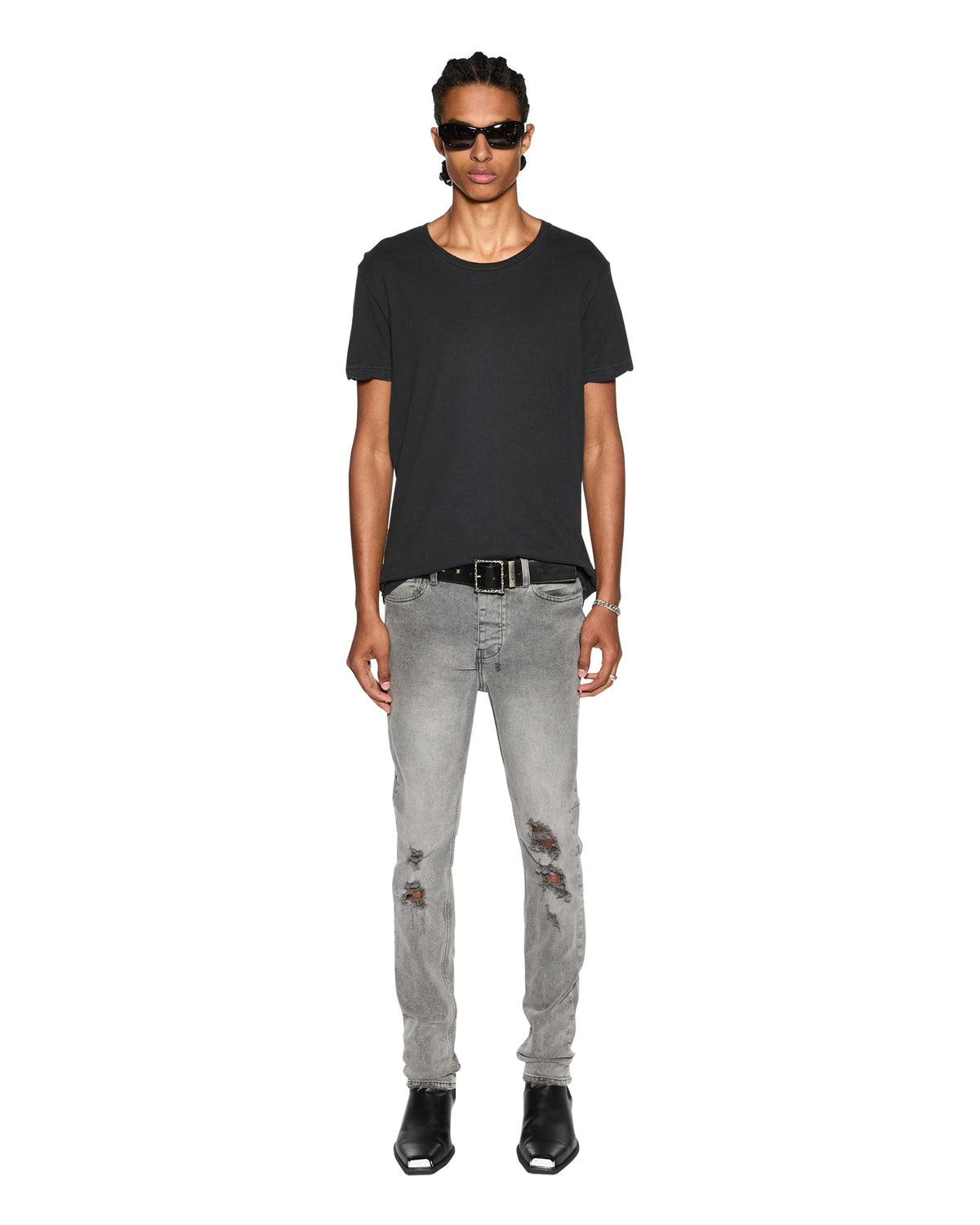Mens Sioux Ss Tee Black Fitted Tees - Black