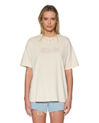 Womens Sketch Oh G Tee Slice Ecru Oversized Tees - Beige