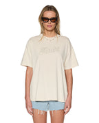 Womens Sketch Oh G Tee Slice Ecru Oversized Tees - Beige