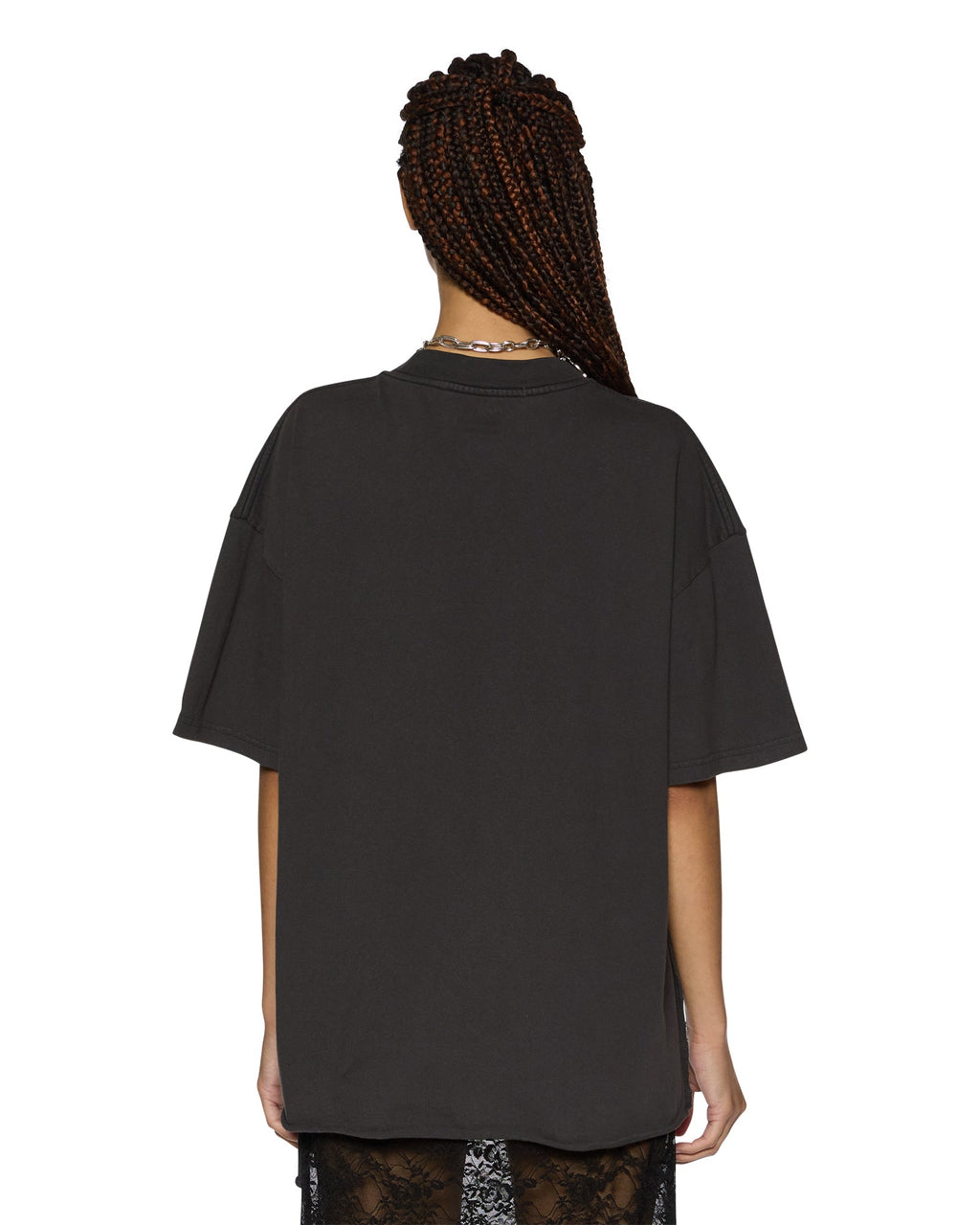 Womens Sott Boyfriend Tee Black Oversized Tees - Black