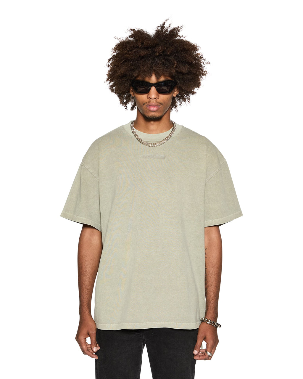 Mens Sott Ekcess Ss Tee Outback Oversized Tees - Khaki
