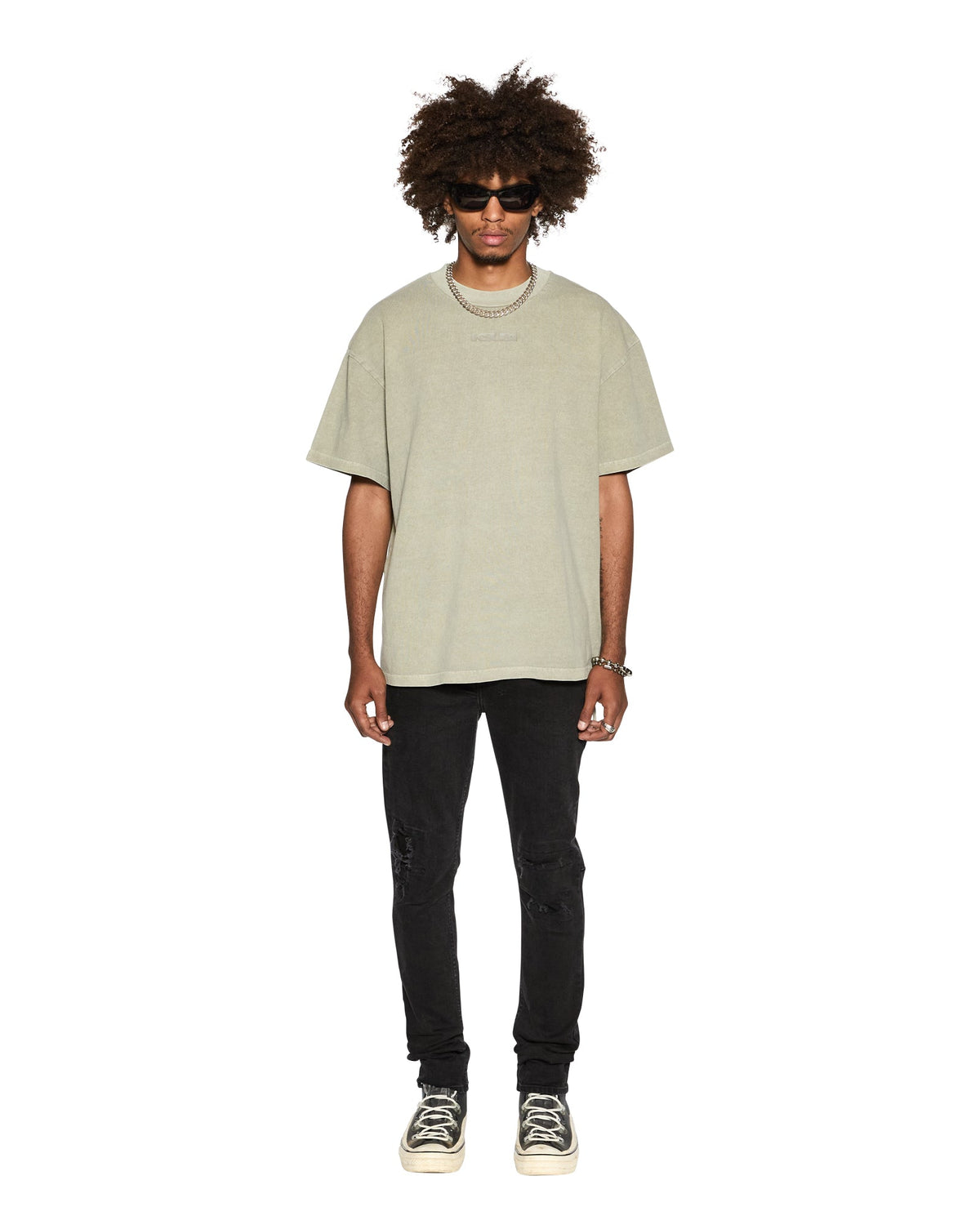 Mens Sott Ekcess Ss Tee Outback Oversized Tees - Khaki