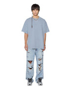 Mens Sott Ekcess Ss Tee Storm Oversized Tees - Blue
