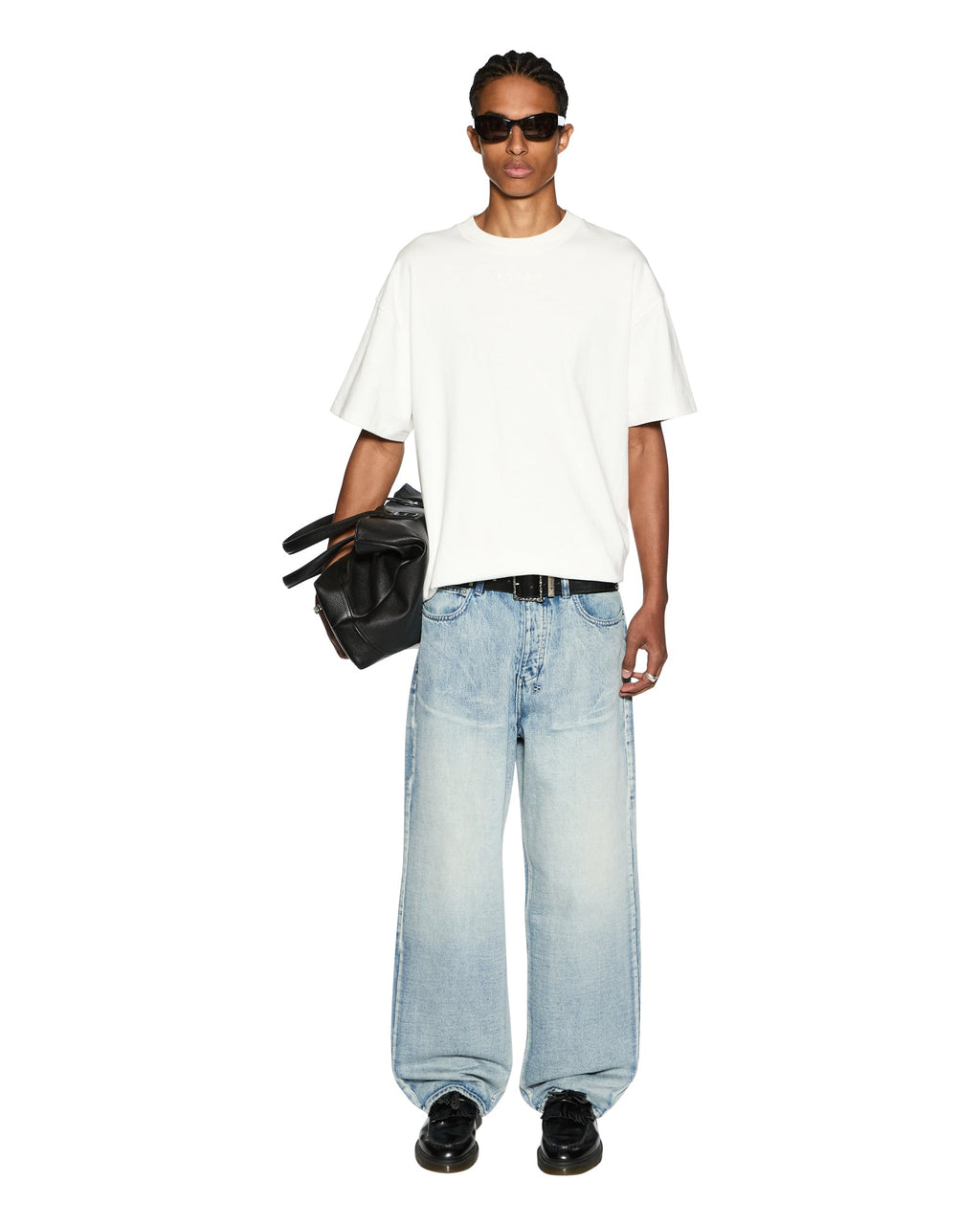 Mens Sott Ekcess Ss Tee Vintage White Oversized Tees - White