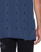 Mens Stitch Up Biggie Ss Tee Deep Oversized Tees - Navy