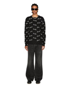Mens Bronko Emblem Black Bootcut Denim Jeans - Black