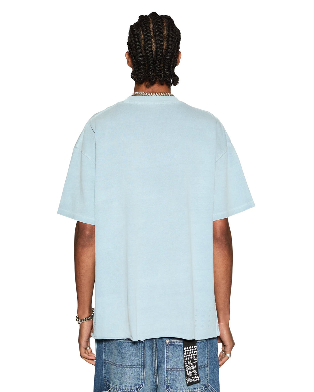 Mens Sott Ekcess Ss Tee Ice Blue Oversized Tees - Blue