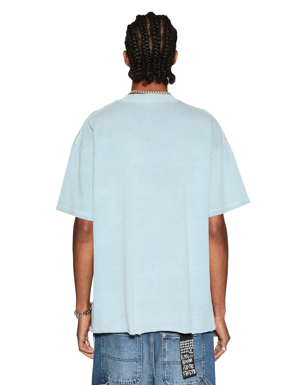 Mens Sott Ekcess Ss Tee Ice Blue Oversized Tees - Blue