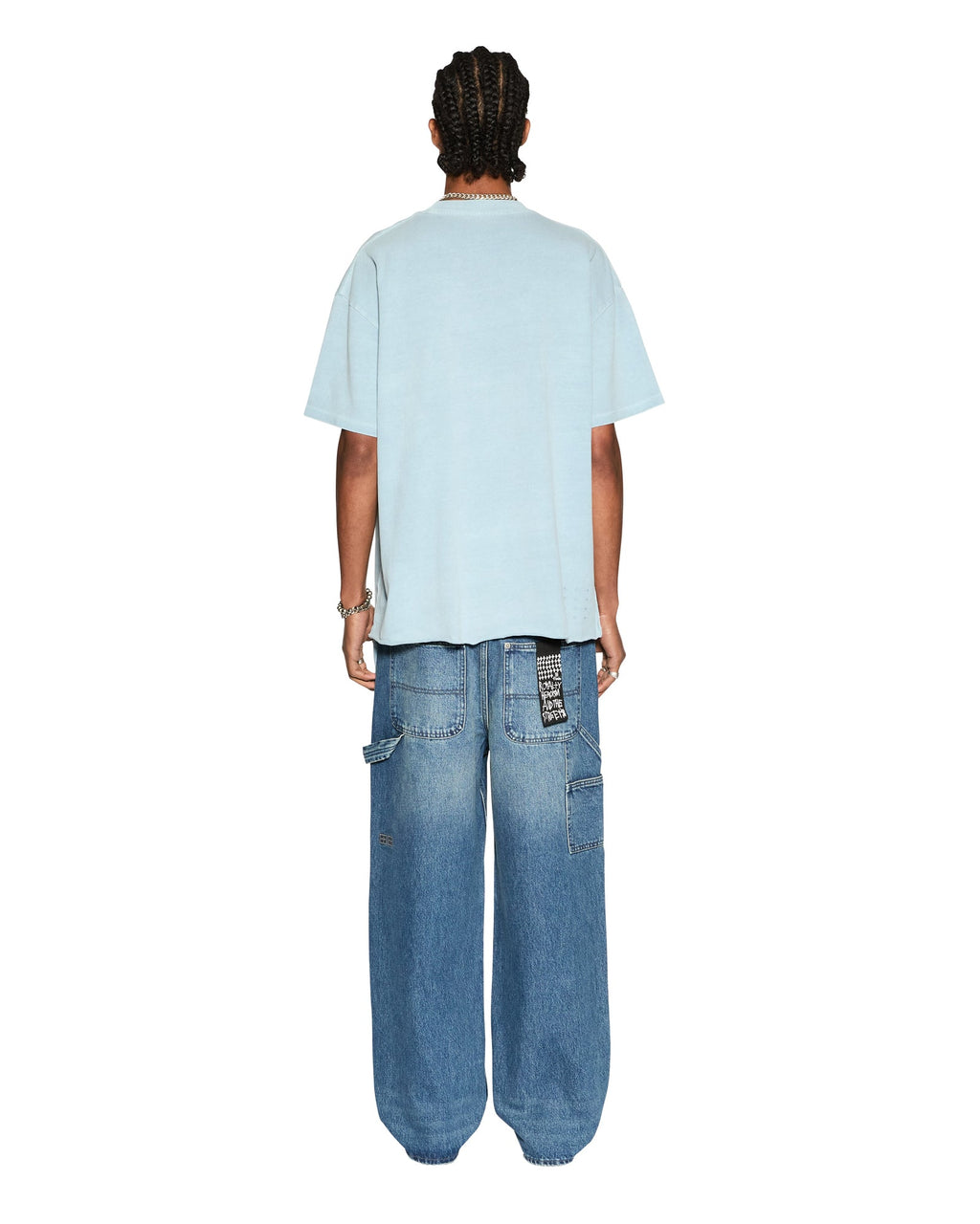 Mens Sott Ekcess Ss Tee Ice Blue Oversized Tees - Blue