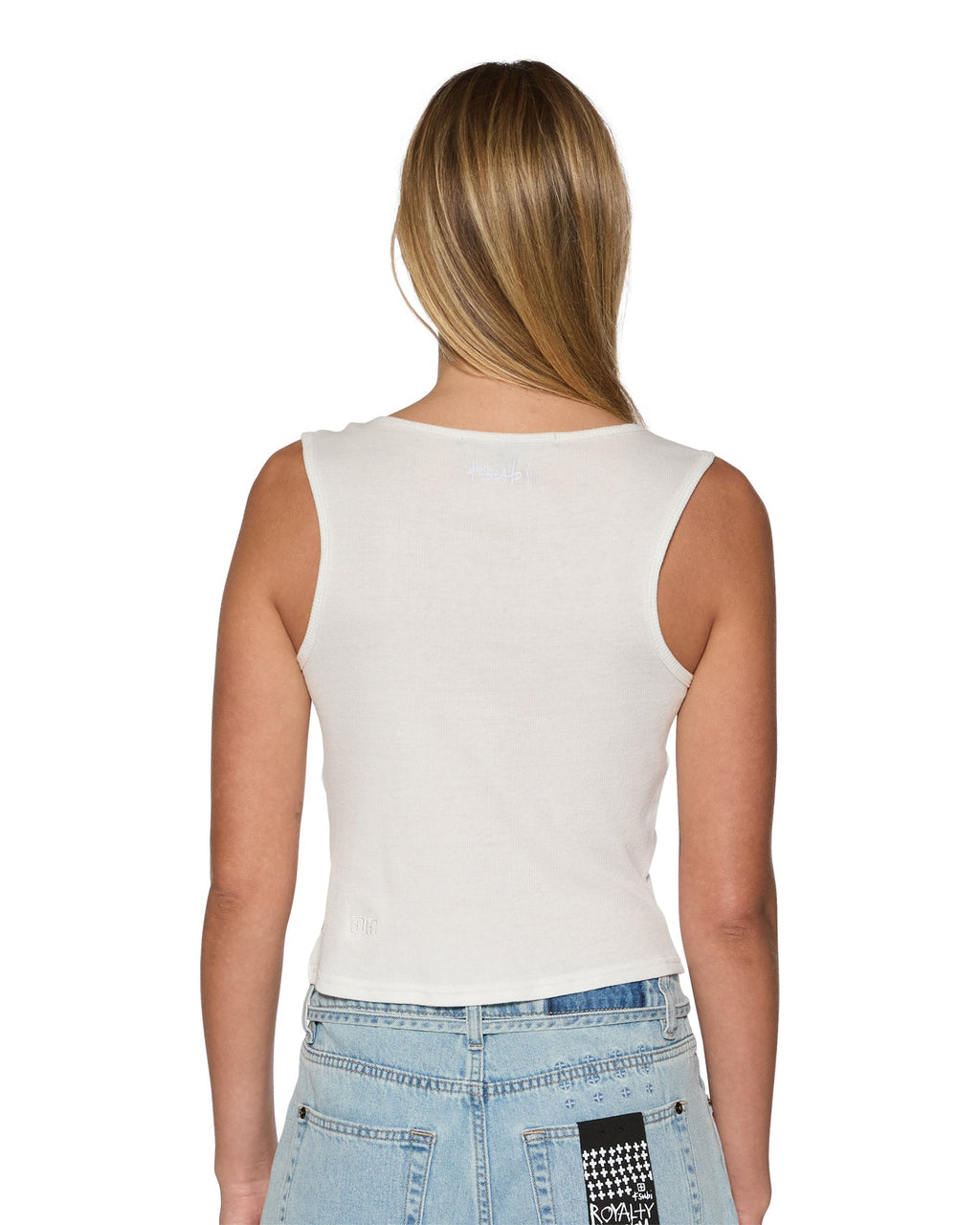 Womens Twisted Tank White Regular Fashion Tops - White