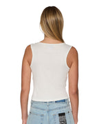 Womens Twisted Tank White Regular Fashion Tops - White