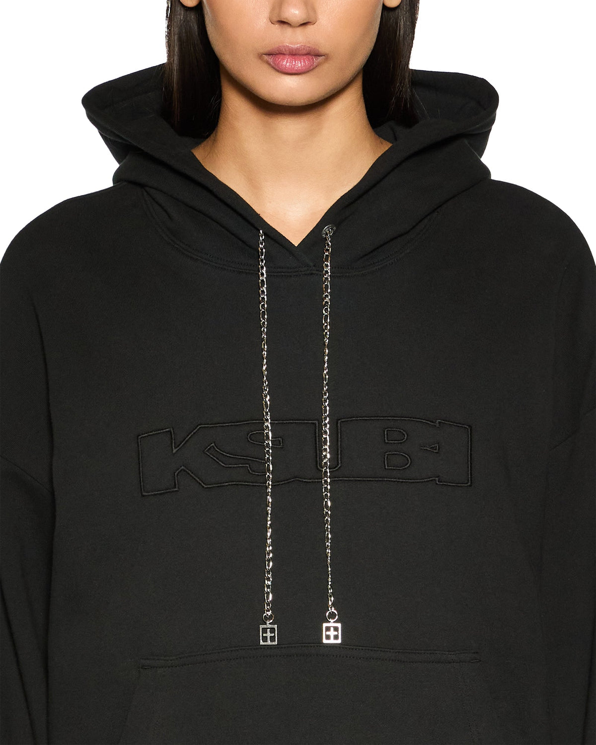 Womens Unchained Oh G Hoodie Black Oversized Fleece - Black