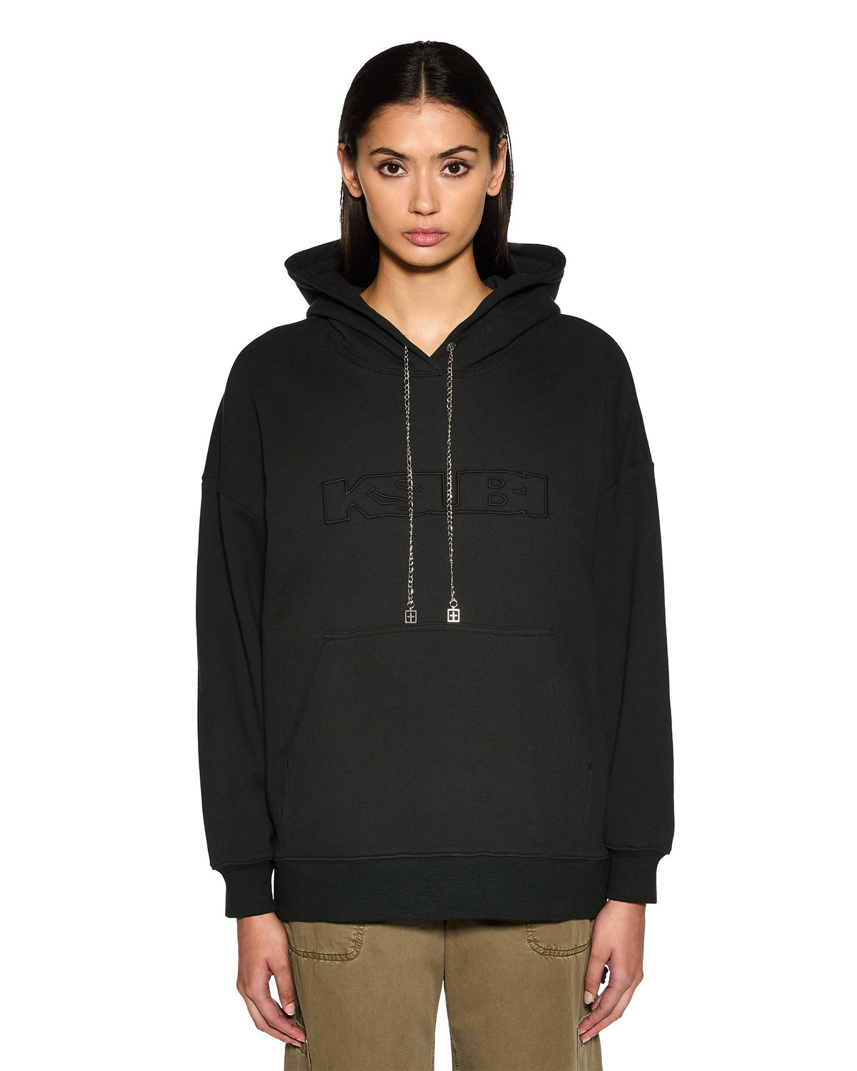 Womens Unchained Oh G Hoodie Black Oversized Fleece - Black