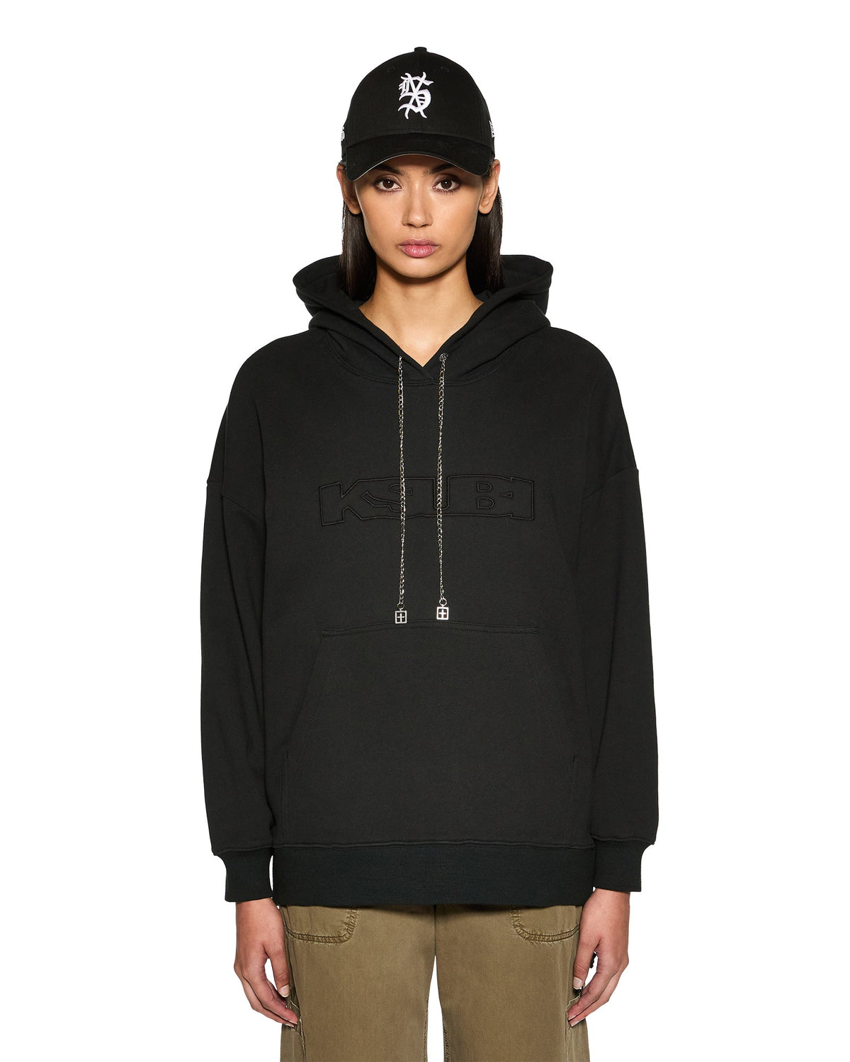 Womens Unchained Oh G Hoodie Black Oversized Fleece - Black